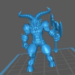 beastman - goat-man - warrior of chaos Free 3D Print Model in Game Accessories 354724