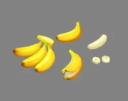 cartoon bananas - banana peel