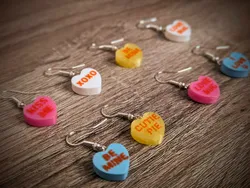 Chalk Heart Earrings