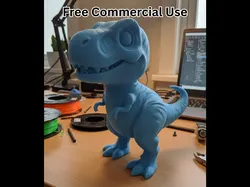 Cute Semi-Realistic T-Rex Dinosaur Statue