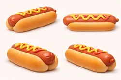 Flexible hotdog keychain
