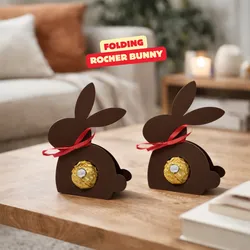 FOLDING ROCHER BUNNY / EASTER GIFT / EASTER DECOR / DECOR / SMALL GIFT / ROCHER