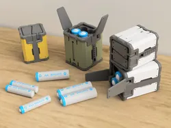 Missile Pod-style Battery Holder AA/AAA /2Hatch Type