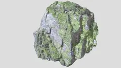 Mossy Forest Cliff Rock Scan
