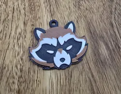 Multicolor Racoon keyring (Animal Collection)