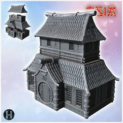 Other STL Download - Large multi-storey Asian building with round door entrance (by Hartolia Miniatures