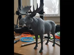 Realistic Moose Calf Statue