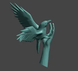 Statue of Nocturnal - Left hand and bird remix