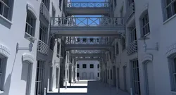 3D Building Alleyway 3D model