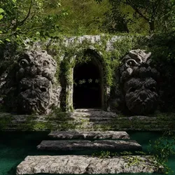 Ancient ruins  Low-poly 3D model