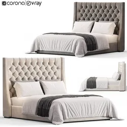 Barron Beds Zoya Grandeur Curved Wingback Bed Frame