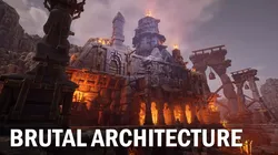 Brutal architecture Low-poly 3D model
