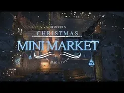 Christmas Mini Market Low-poly 3D model
