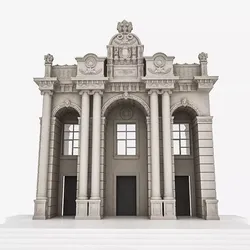 Classic Building Door System 2 3D model