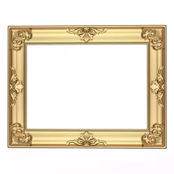 Classic Frame and Mirror 057 Low-poly 3D model