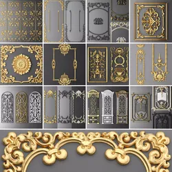 Collection stucco molding frame 2 3D model