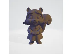 Cute Squirrel Girl Figurine
