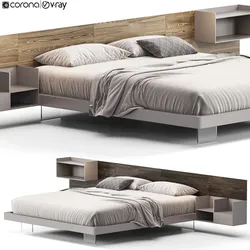 Diotti California Wood Bed