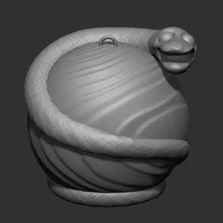 Exclusive Christmas Ornament Snake on a Sphere Free 3D Print Model in Other 544287