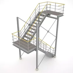 Industrial stairs - 01 3D model