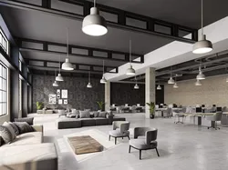 interior scene loft office 02 with furniture 3D model