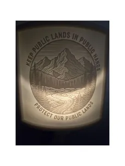 Keep Public Lands Public Nightlight Lithophane