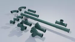 Large Metal Pipes 4K and 2K Low-poly 3D model