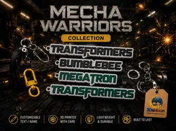 Llavero personalizable estilo Transformer con etiqueta de nombre - Modelo de impresión 3D gratuito