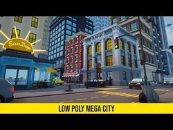 Low Poly Mega City Low-poly 3D model