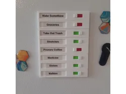 Magnetic Toggleable Physical Todo List For Fridge