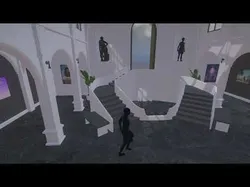 Metaverse NFT Art Gallery Low-poly 3D model