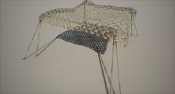 Military Net Tent Low-poly 3D model