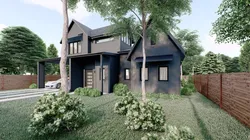 Modern American 5 Houses 3D models  Low-poly 3D model