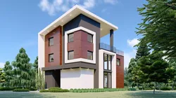 Modern House - RED Low-poly 3D model