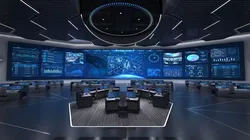 Monitoring room command center 3D model