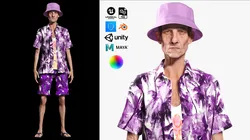 Old Man Tourist and clothed