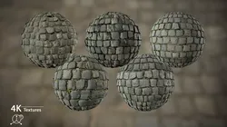 PBR - Material Cobblestone Floor 4K Texture