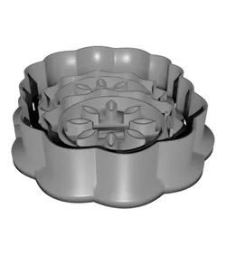 Pie Shape Cutter & Stamp, Cookie & Fondant Decor, 3 Sizes, 6-Piece Set PRODUCT_735