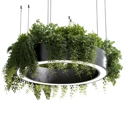 pot light pendant plant light hanging 05 3D model