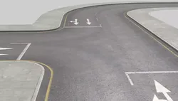 Roads Construction Kit Low-poly 3D model
