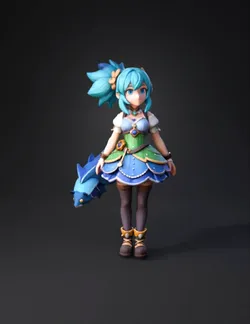 same 2d model hd quality