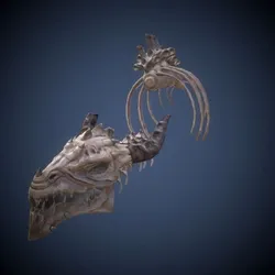 Skeleton dragon Low-poly 3D model