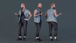 Tattooed Guy in Denim Vest