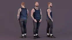 Tattooed Man in Tank Top