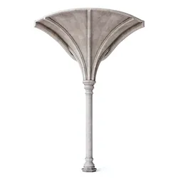 Throme Room Pillar Ceiling Corner 3D model