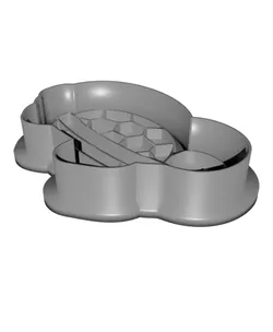 Turtle Shape Cutter & Stamp Set, Wildlife & Aquatic Designs, 3 Sizes S/M/L, Perfect for Cookies & Fondant PRODUCT_1288