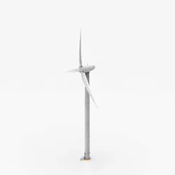 Wind turbine Low-poly 3D model