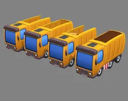 cartoon truck - engineering truck