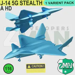 Drones & Aircraft STL تنزيل - J-14 الجيل الخامس من الطائرات النفاثة النفاثة V1 (طراز A) ASP - Z-MAN DEVELOPERS