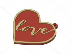 Jewelry & Accessories STL indir - hart liefde sleutelhanger - Gominolozgz